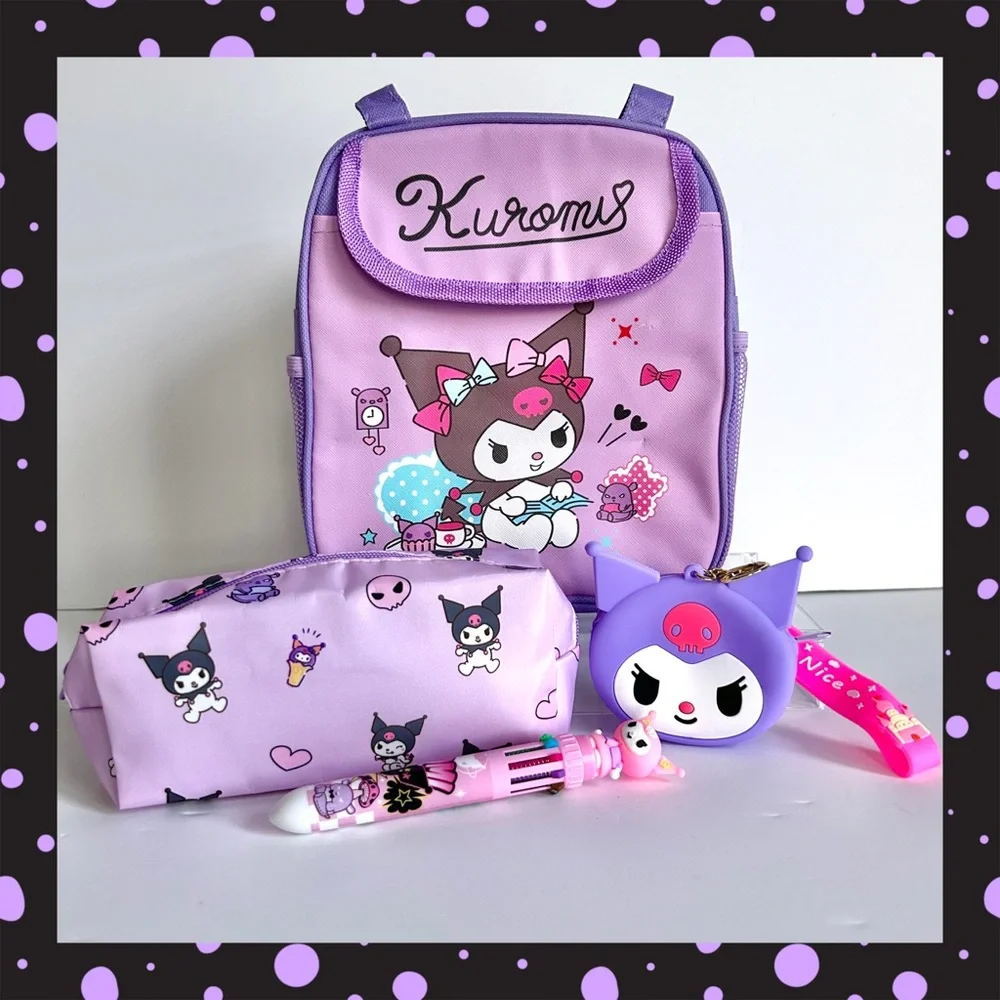 💜(KUR313) Kuromi Adorable 4-Piece Lunch Cooler Bundle! - Picture 1 of 10